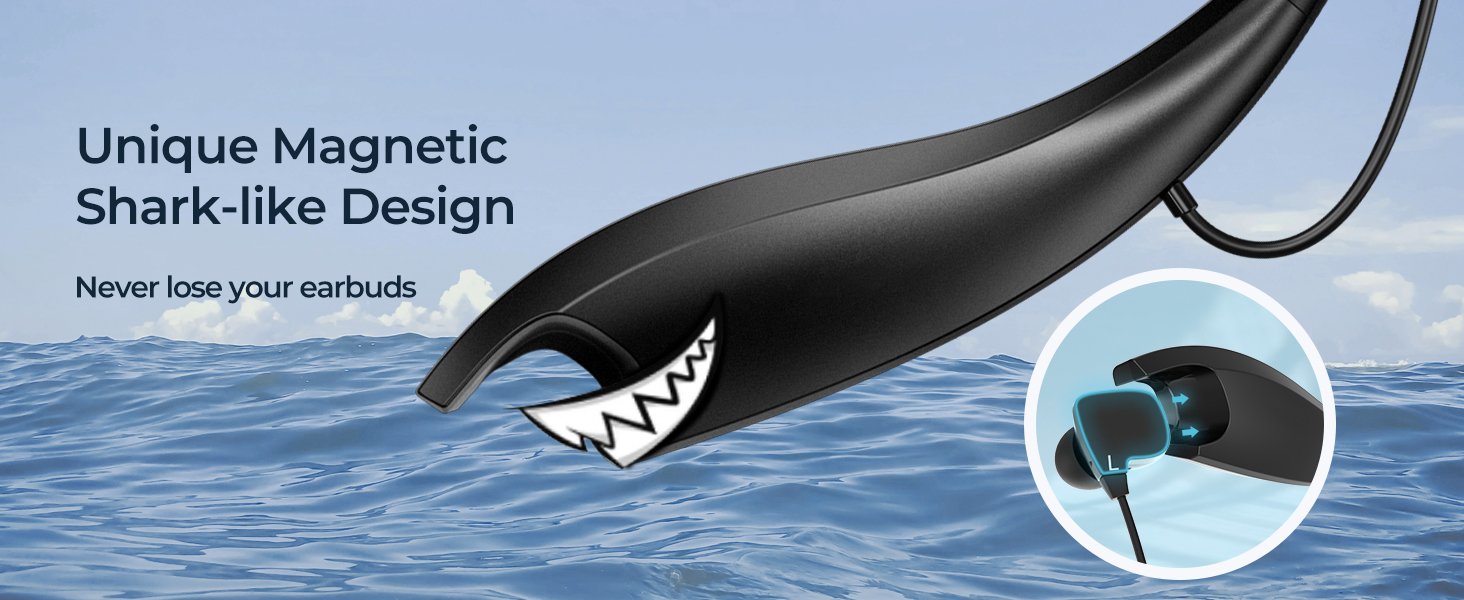 YOSDOM Around the Neck Bluetooth Headphones with 24 Hours of Non-stop Playback