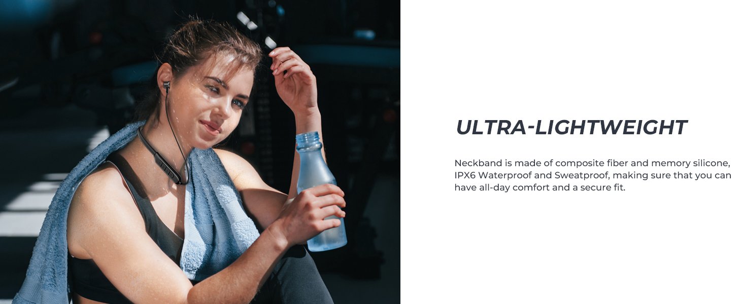 N8 Wireless Earbuds with Magnetic Neckband