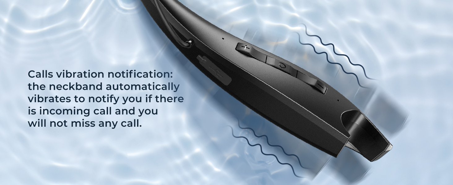 YOSDOM Around the Neck Bluetooth Headphones with 24 Hours of Non-stop Playback