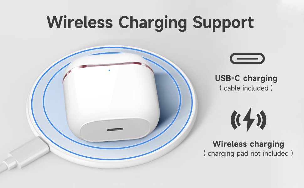 wireless earbuds with wireless charging