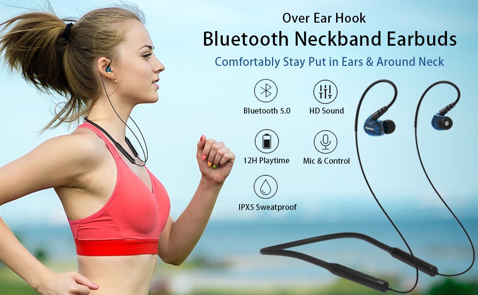 YB2 bluetooth neckband headphones
